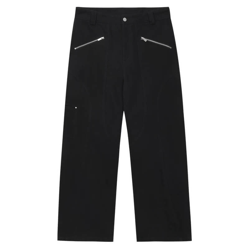 MEDM Structured Zip Pocket Work Pants | Face 3 Face