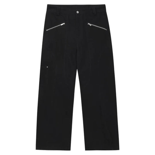 MEDM Structured Zip Pocket Work Pants | Face 3 Face