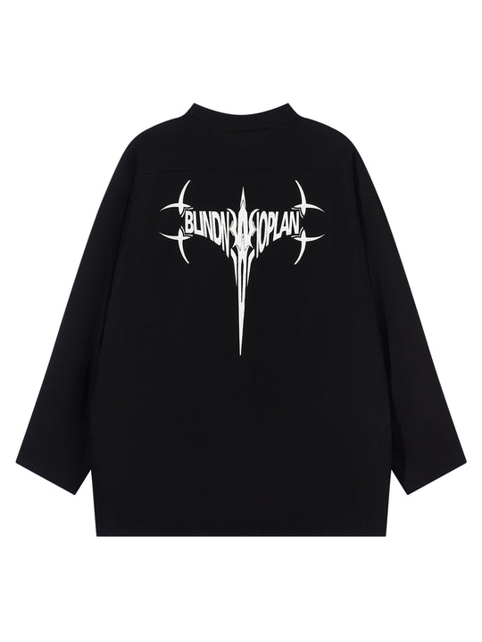 BLIND NO PLAN 3D Glue Technology Printed Long Sleeve Tee | Face 3 Face