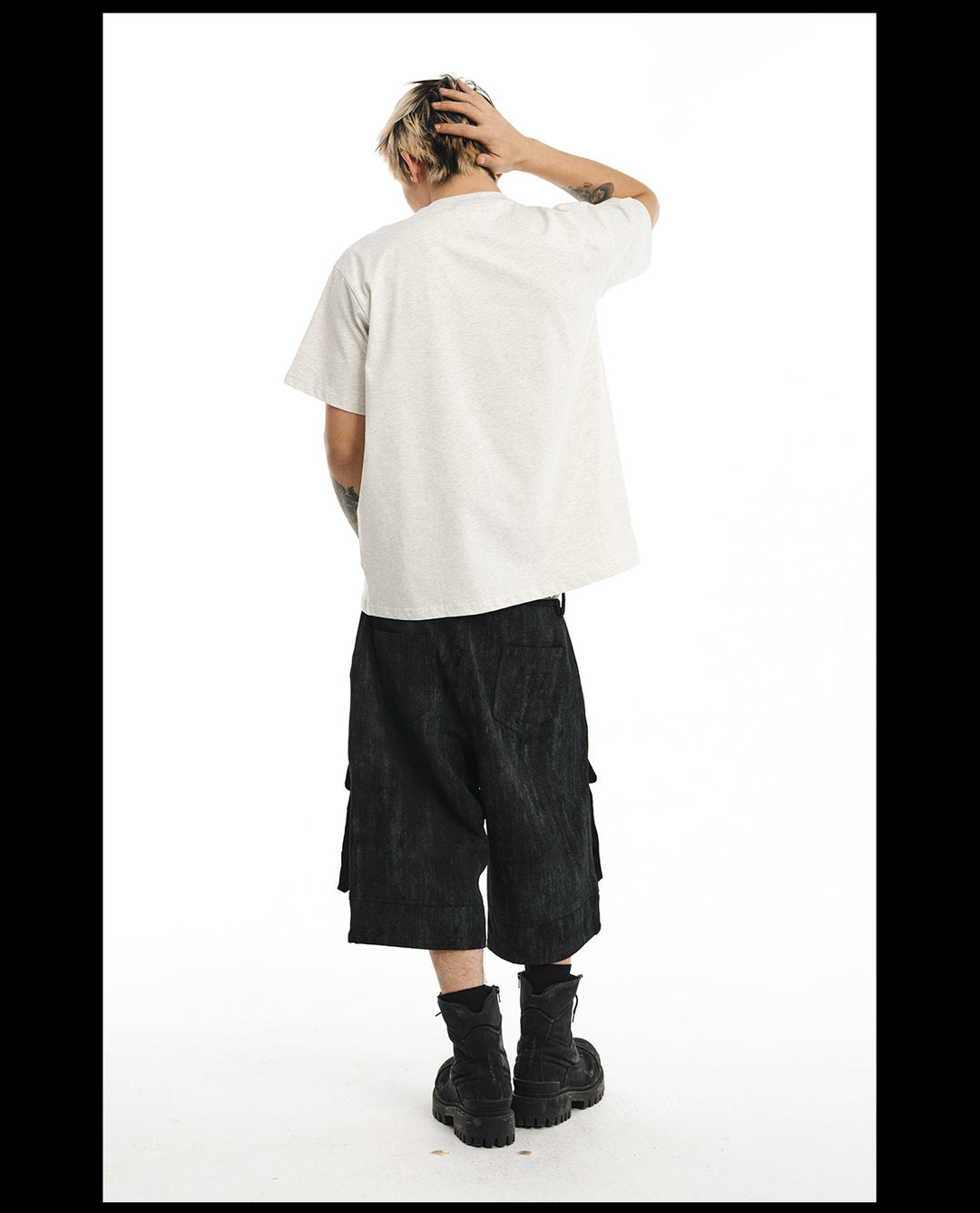 NOVACAM Camouflage & Black Baggy Work Cargo Shorts | Face 3 Face