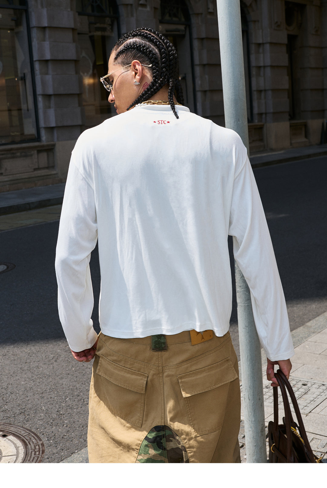 STEEPC Vintage Photo Print Long Sleeve Tee | Face 3 Face