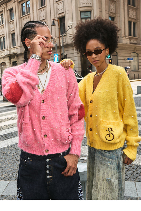 STEEPC Wool Blend Pearl Knit Cardigan | Face 3 Face