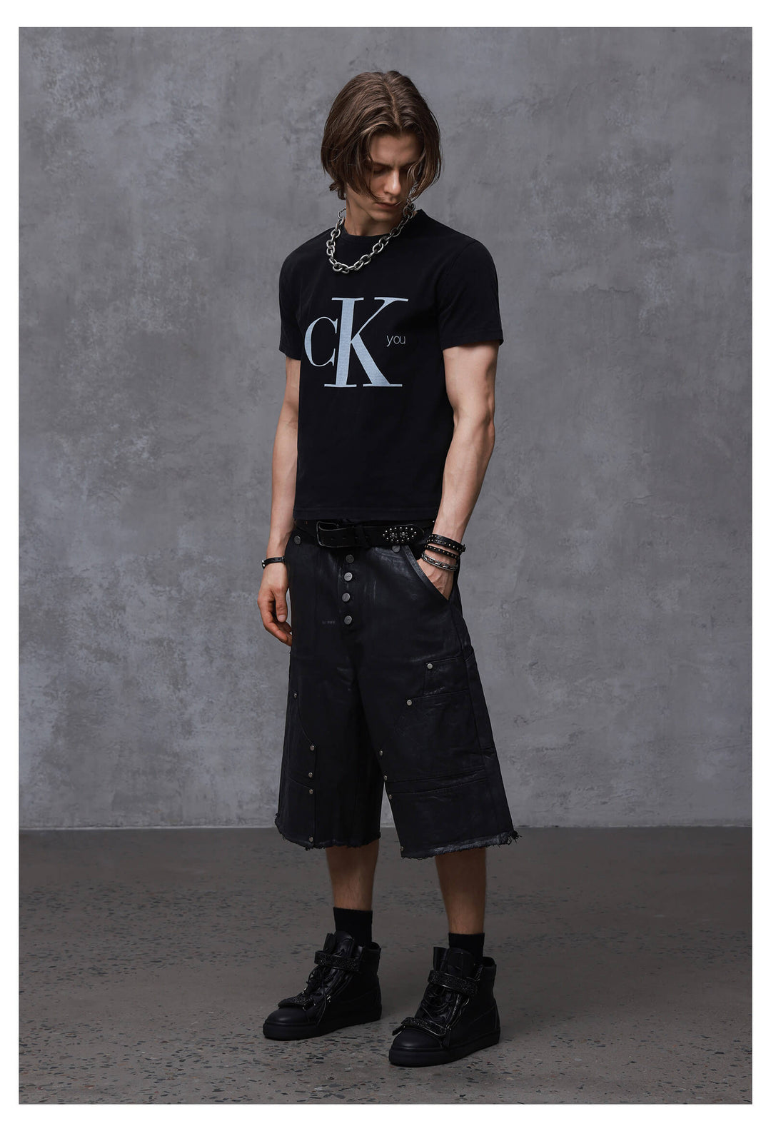 ANTIDOTE Slogan Print Washed Short Sleeve Tee | Face 3 Face