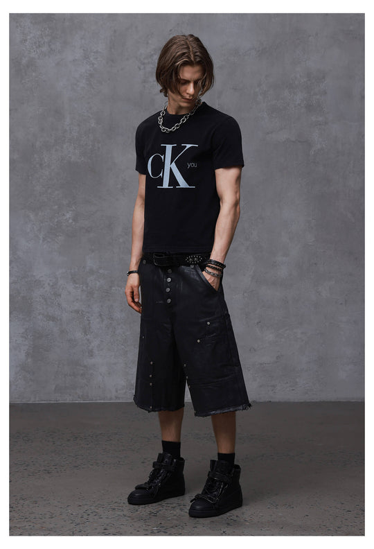 ANTIDOTE Slogan Print Washed Short Sleeve Tee | Face 3 Face