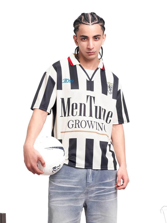 F3F Select Parody Striped Short Sleeve Soccer Jersey | Face 3 Face