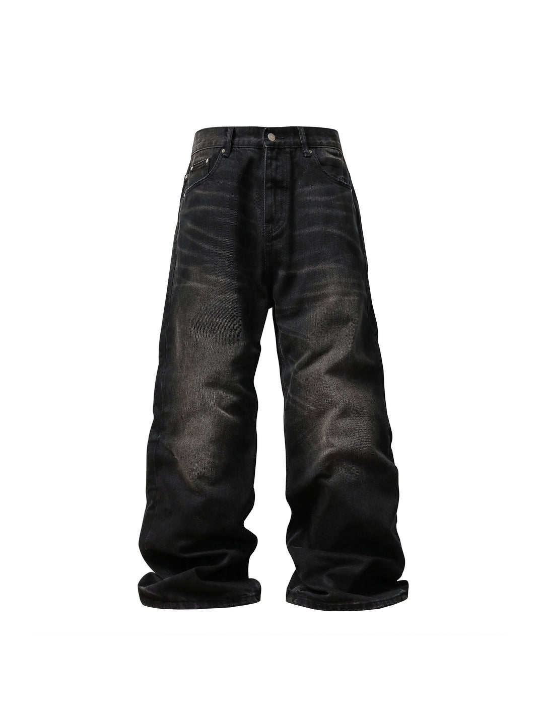 KARMANISTIC Diamond Studded Washed Wide Leg Jeans | Face 3 Face