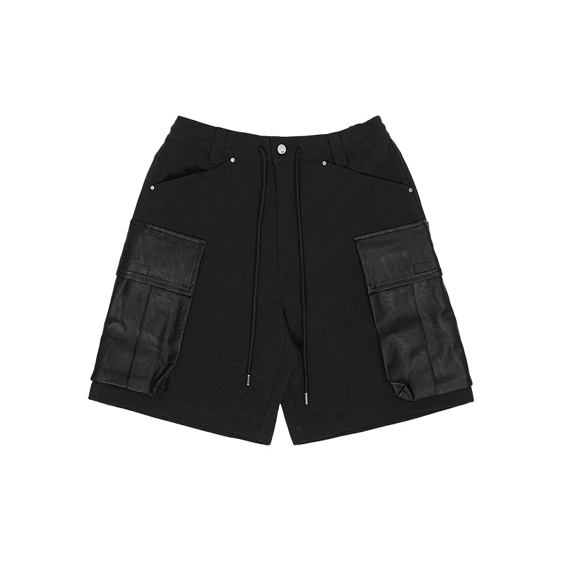 1807 Leather Pocket Work Cargo Shorts | Face 3 Face