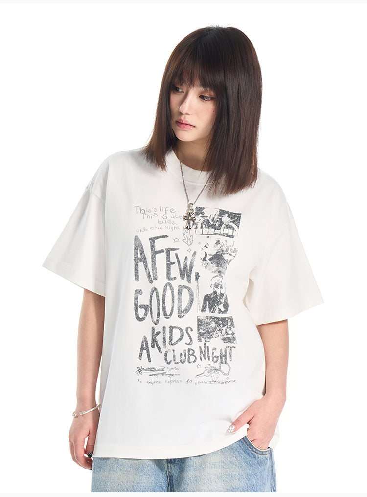 AFGK Club Night Vintage Print Tee | Face 3 Face
