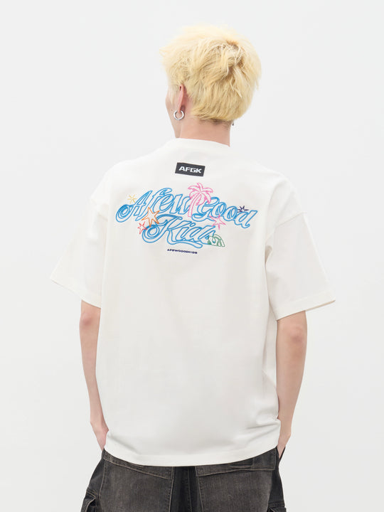 AFGK Coconut Tree Embroidered Tee | Face 3 Face