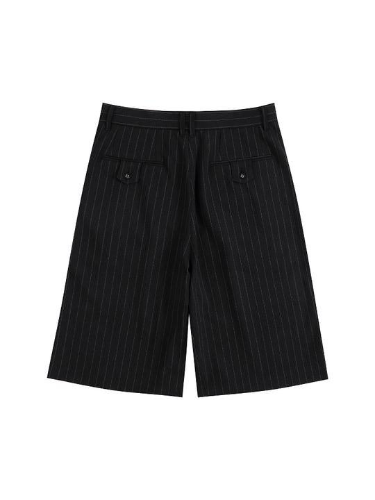 EVILKNIGHT(EK) Dark Pinstripe Suit Shorts | Face 3 Face