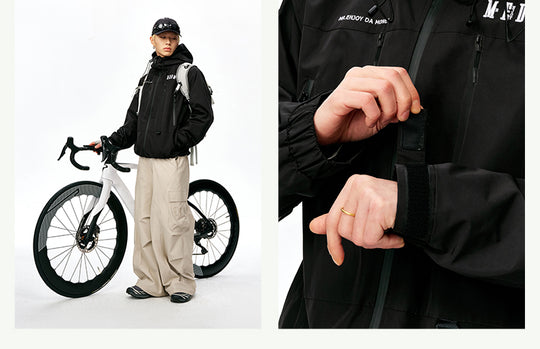 MEDM Basic Logo Embroidered Hardshell Jacket | Face 3 Face