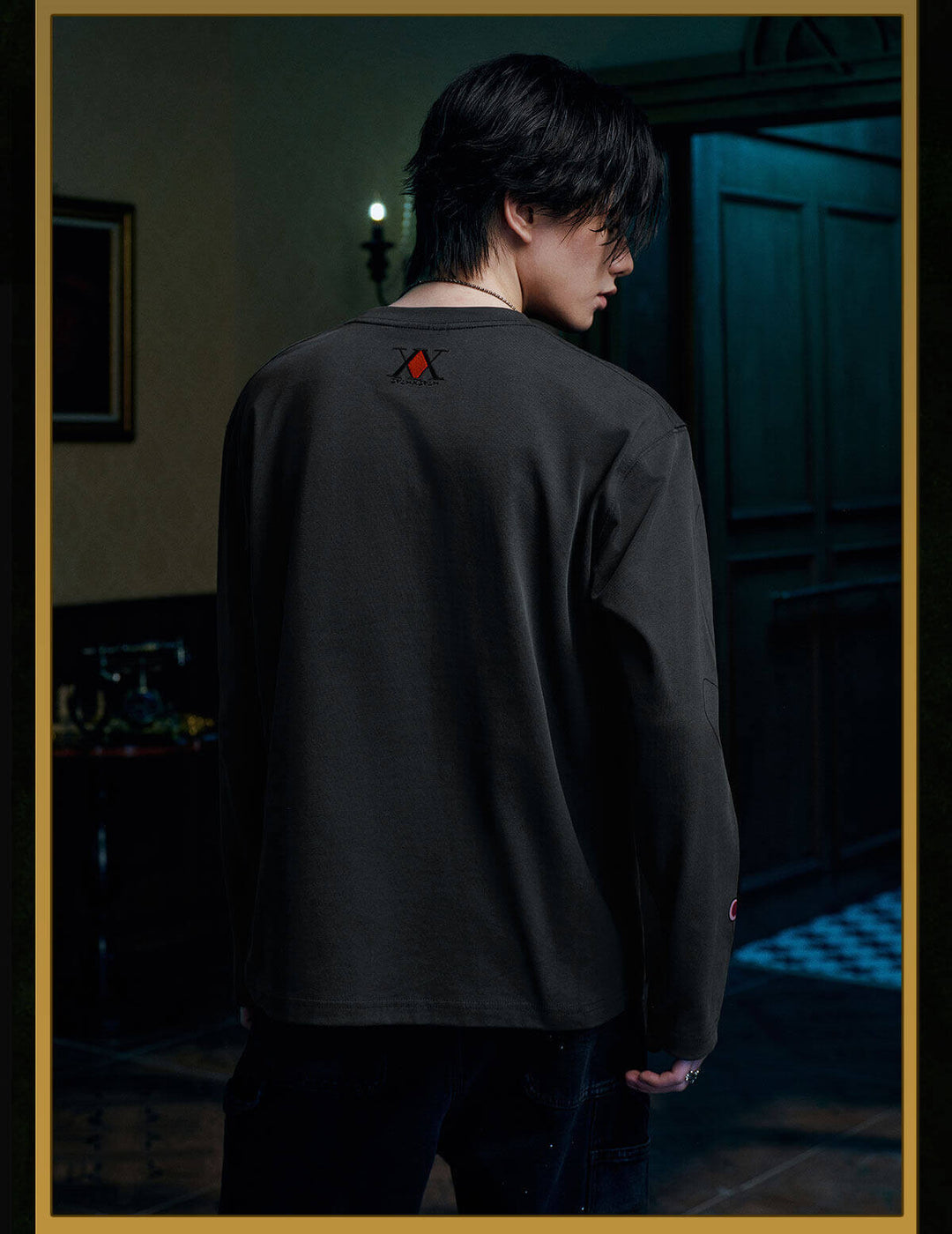 MEDM × HUNTER×HUNTER Character Print Embroidered Long Sleeve Tee | Face 3 Face