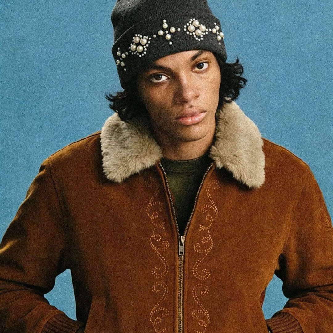 YADcrew Pearl Embellished Knit Beanie | Face 3 Face