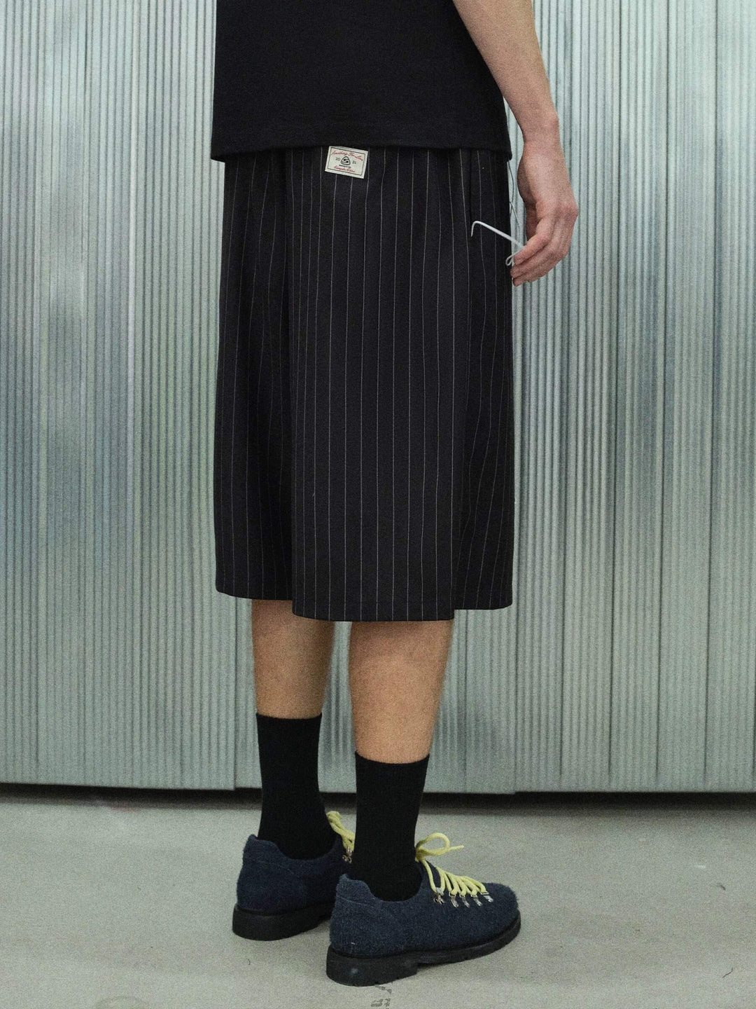 S45 Jacquard Stripe Baggy Suit Shorts
