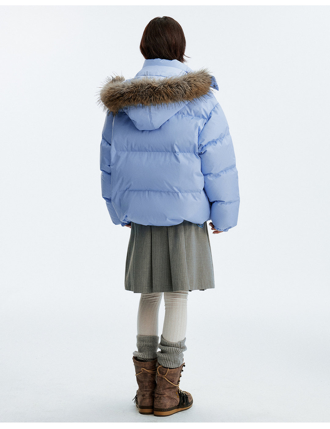 MEDM Detachable Fur Hooded Down Jacket | Face 3 Face