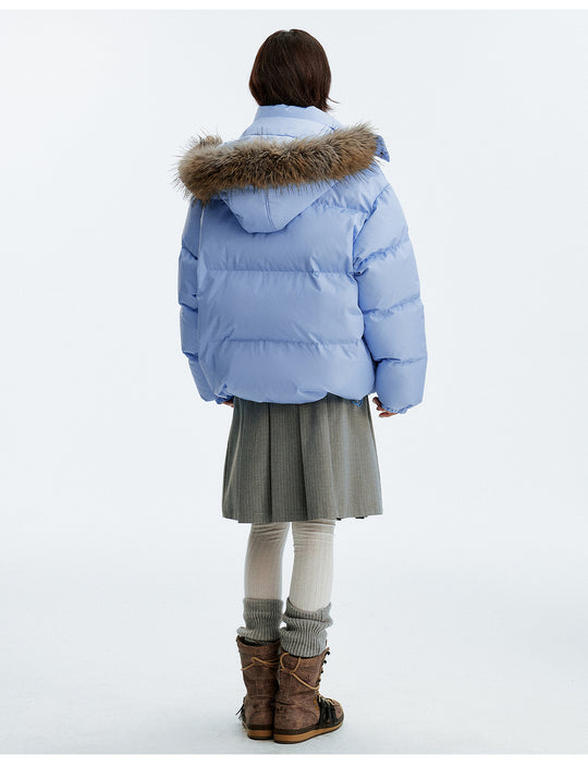 MEDM Detachable Fur Hooded Down Jacket | Face 3 Face