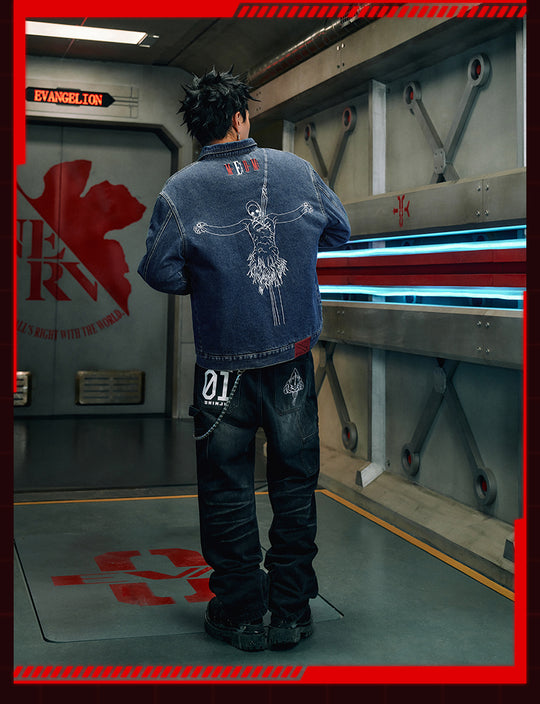 MEDM x EVA Lilith Embroidered Denim Jacket | Face 3 Face