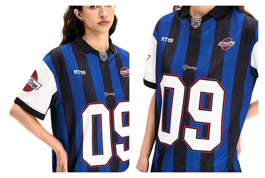 F3F Select Contrast Stripe Short Sleeve Polo Soccer Jersey | Face 3 Face
