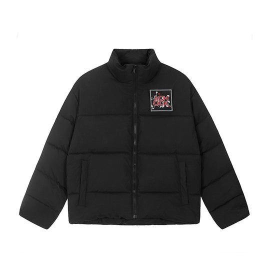 Puffer Jacket | Achock Basic Velcro Embroidered Puffer Jacket | Face 3 Face