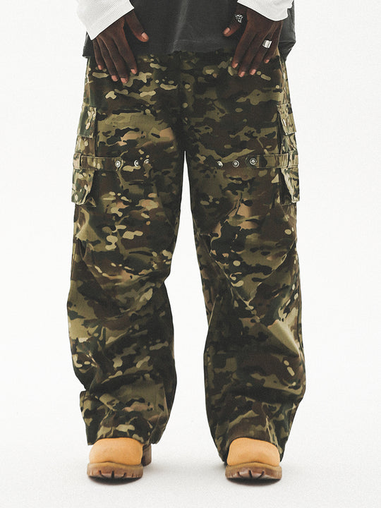 UNTILWERICH Military Camouflage Paratrooper Work Pants | Face 3 Face