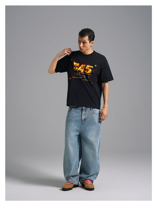 S45 Basic Signature Logo Print Rhinestone Tee | Face 3 Face