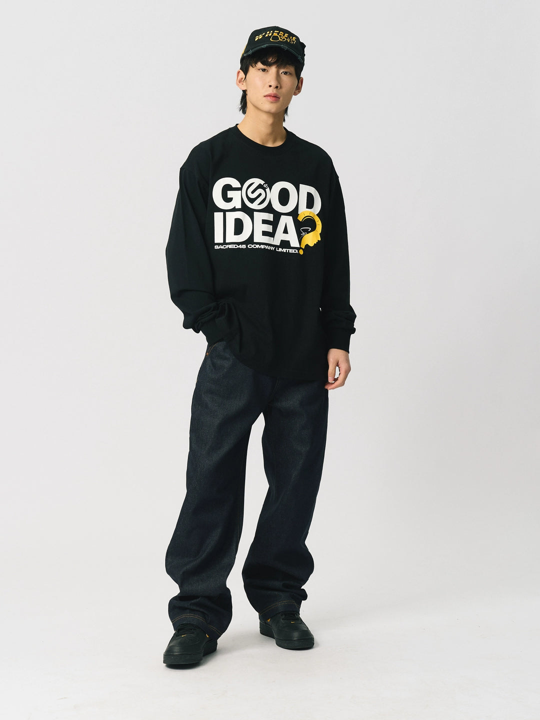 S45 Graffiti-Inspired Print Long-Sleeve Tee | Face 3 Face