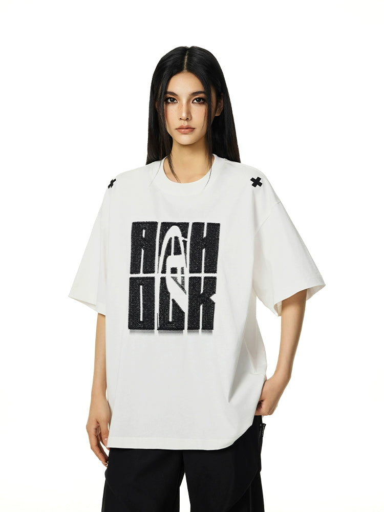 Graphic Tee | Achock Heavy Logo Embroidery Tee | Face 3 Face