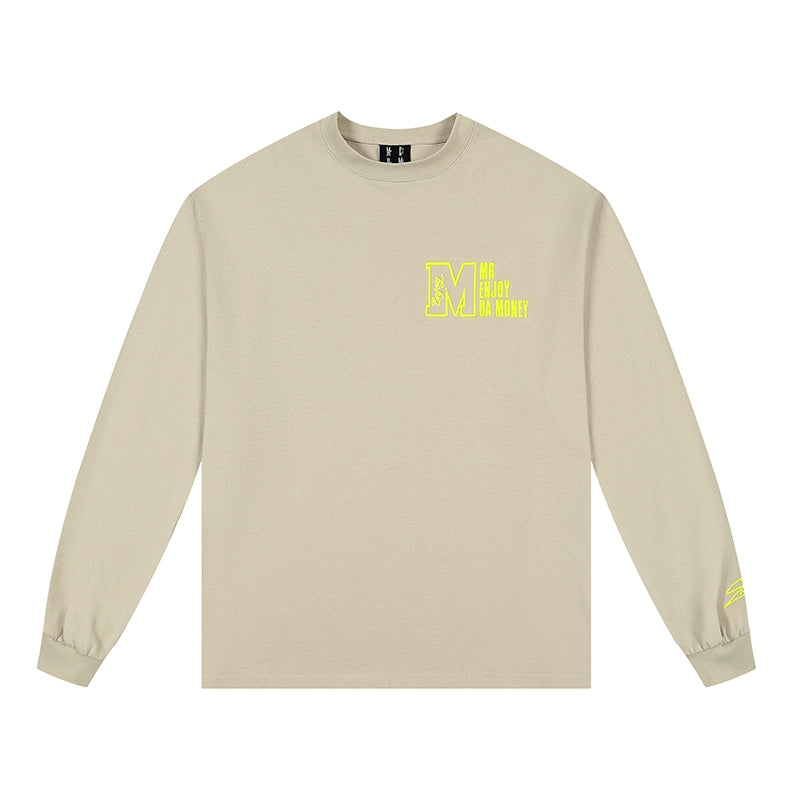MEDM M Logo Embroidered Long Sleeve Tee | Face 3 Face