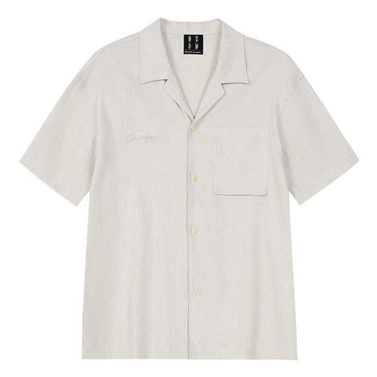 MEDM Linen Cuban Collar Shirt | Face 3 Face