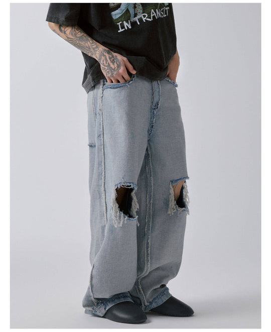 F2CE Inside Out Washed Distressed Ripped Jeans | Face 3 Face