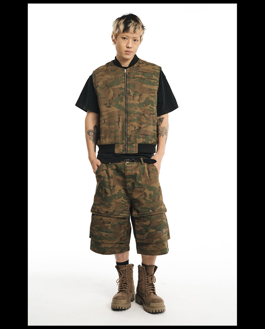 NOVACAM Camouflage Short Work Vest | Face 3 Face