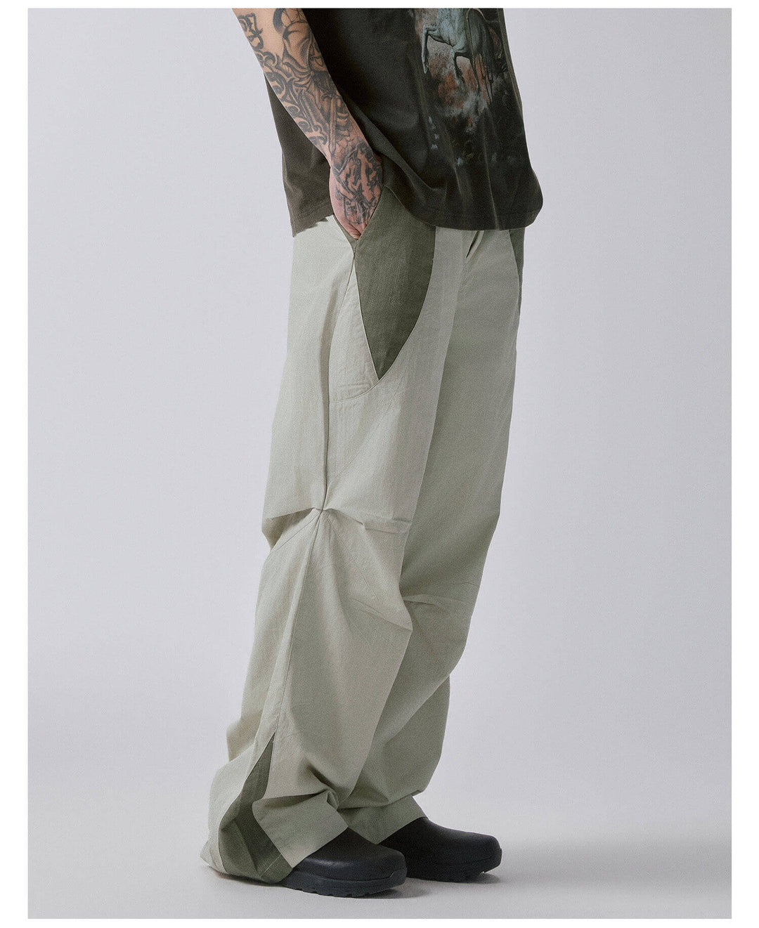 F2CE Patchwork Color Block Utility Work Pants | Face 3 Face