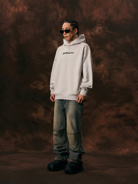 1807 Basic Gothic Font Embroidered men's Hoodie | Face 3 Face