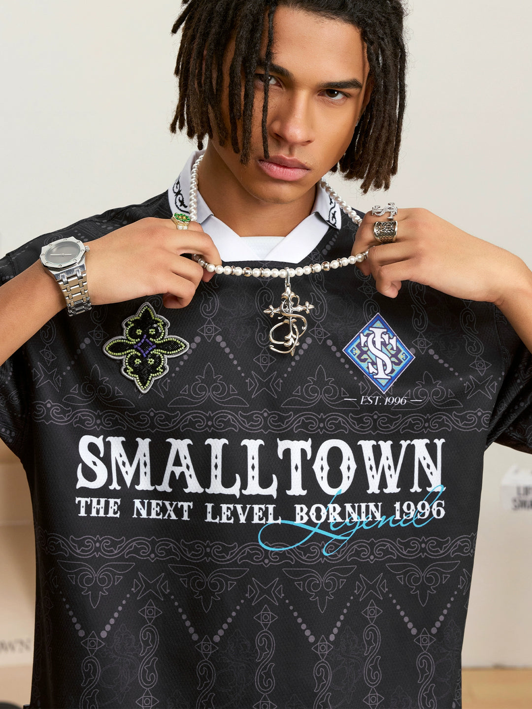 Small Town Kid Ethnic Full Print Soccer Polo Jersey | Face 3 Face