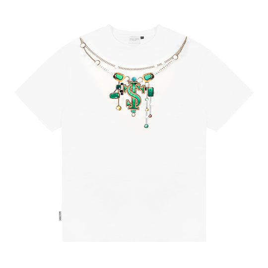 Small Town Kid 3D Digital Turquoise Pearl Necklace Print Tee | Face 3 Face