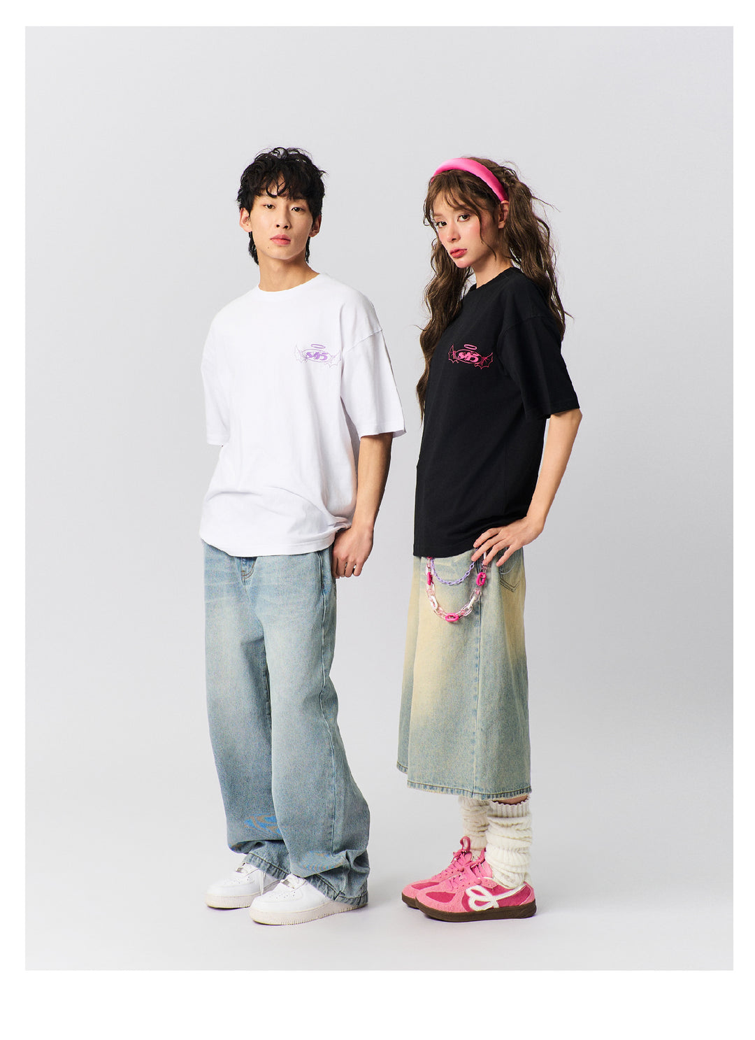 S45 Angel and Devil Print Tee | Face 3 Face