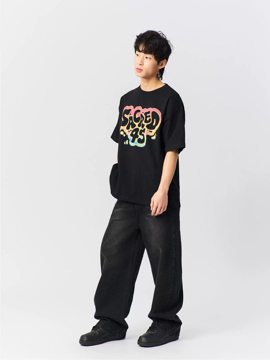 S45 Rainbow Gradient Logo Printed Tee | Face 3 Face