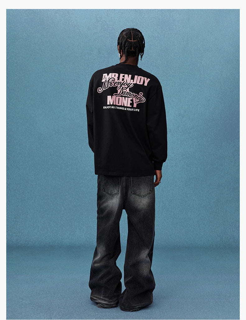 MEDM Basic M Logo Printed Long Sleeve Tee | Face 3 Face