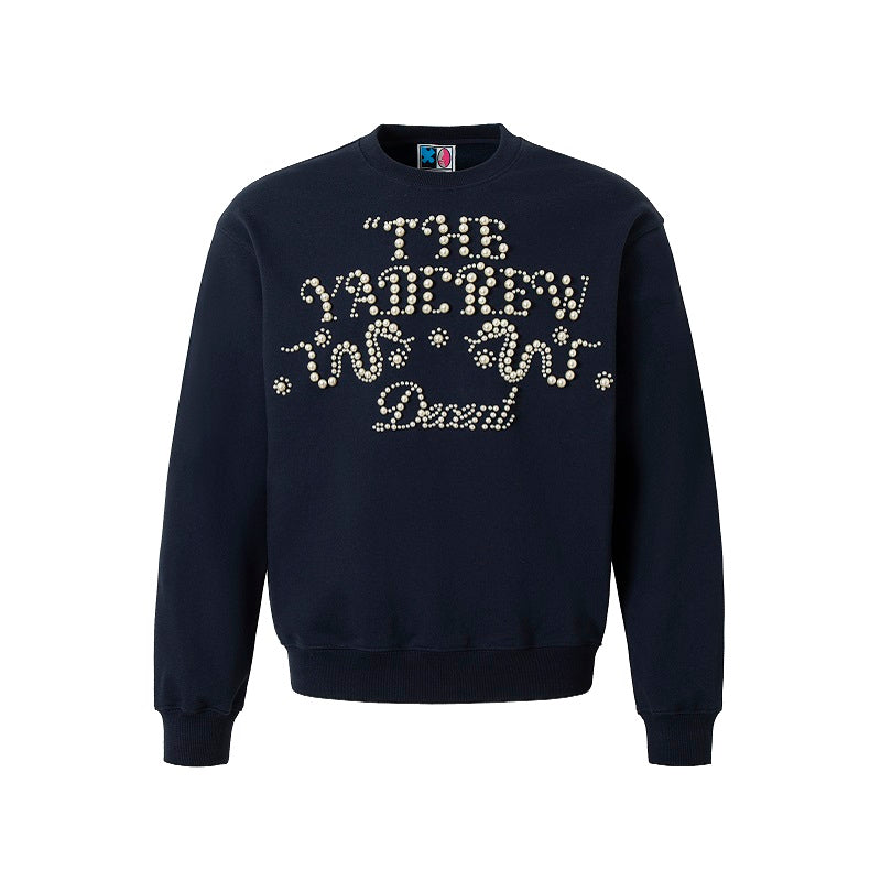 YADcrew Pearl-Embellished Snake Shadow Pattern Sweatshirt | Face 3 Face