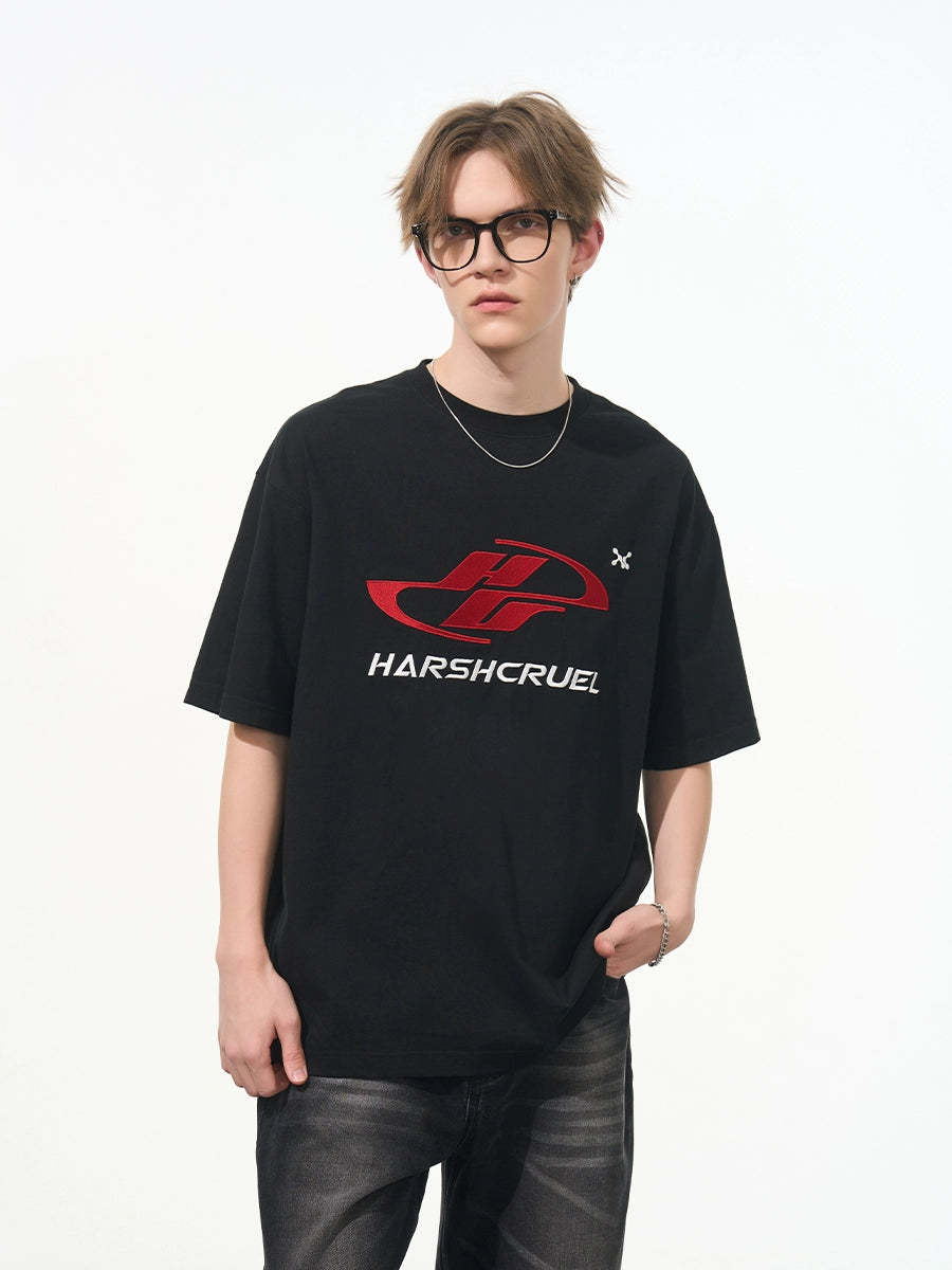 Harsh and Cruel Dynamic Embroidered Logo Tee