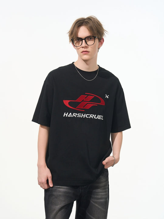 Harsh and Cruel Dynamic Embroidered Logo Tee