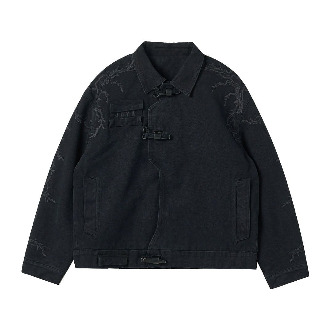 JHYQ Deconstructing Embroidery Thorn Work Jacket | Face 3 Face