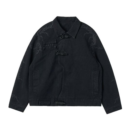 JHYQ Deconstructing Embroidery Thorn Work Jacket | Face 3 Face