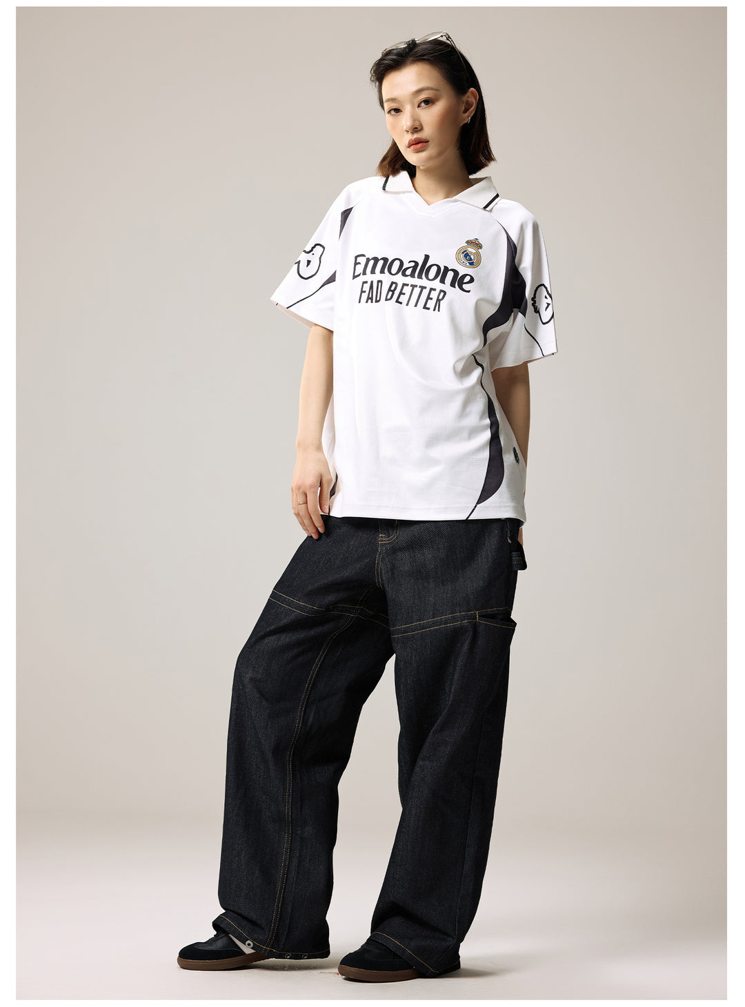 Remedy Emoalone Print Inspired Soccer Jersey Polo Shirt | Face 3 Face