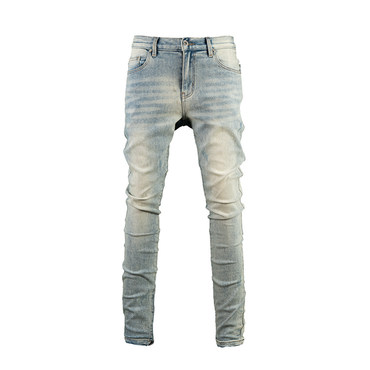 TGFCLUB Leather Patch Washed Slim Fit Jeans | Face 3 Face