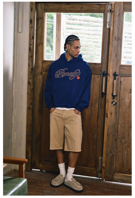 Remedy Metal Wax Seal 3D Logo Embroidered Hoodie | Face 3 Face