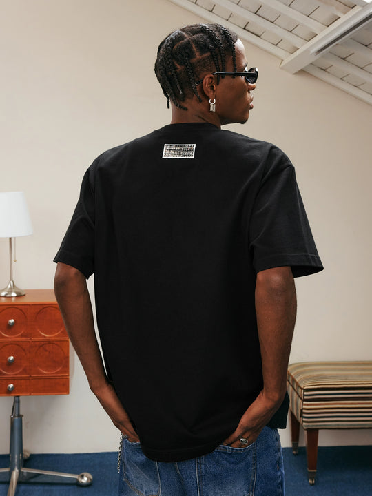 MEDM Patch Embroidered Pearl Tee | Face 3 Face