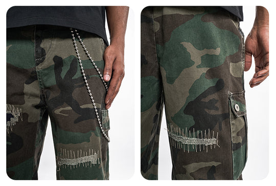 F3F Select Embroidered Patch Camouflage Work Pants | Face 3 Face