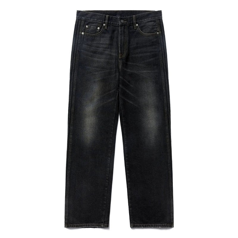 Remedy Double Layer Back Pocket Side Stitch Washed Jeans | Face 3 Face