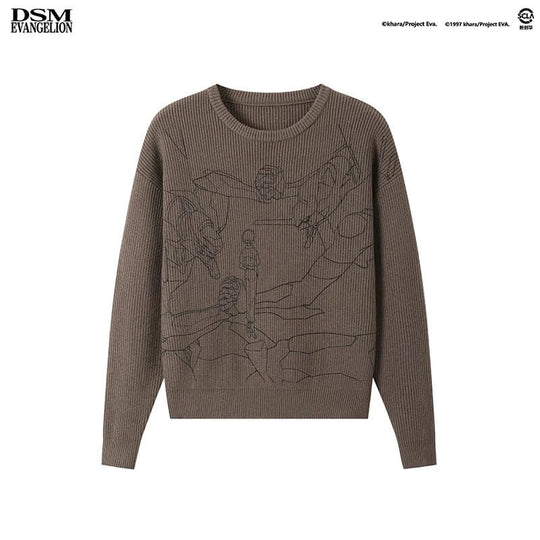 DSM x EVA Kaworu Inspired Print Knit Sweater | Face 3 Face
